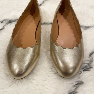 J Crew factory gold flats